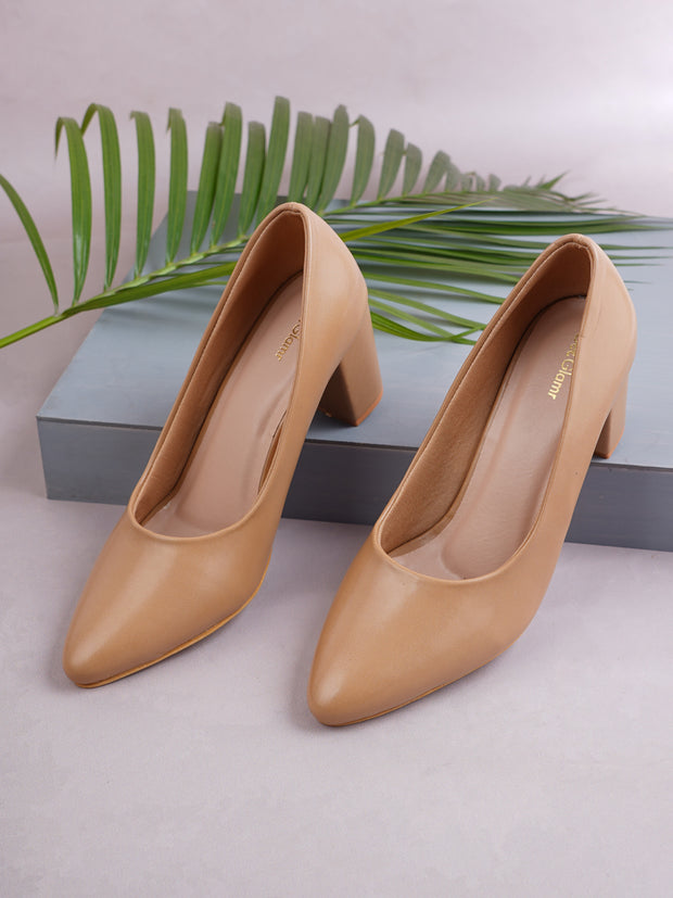 Get Glamr Women Beige Heels