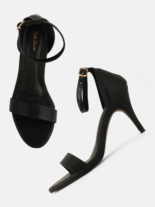 Get Glamr Women Solid Open Toe Leather Sandals