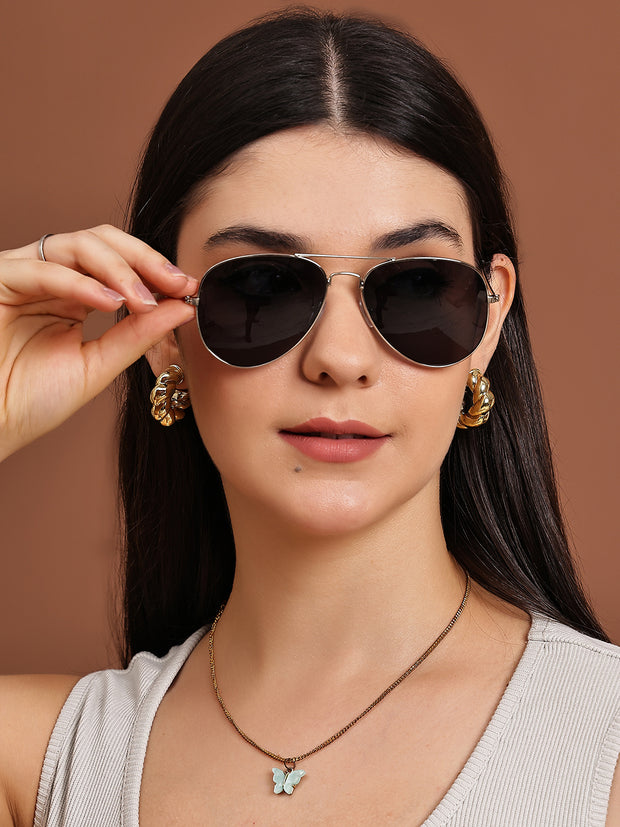 Classic Full-Rim Polorized Aviator Sunglasses