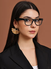 Black Full Rim Square Eyeglasses for Men & Women