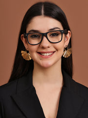 Black Full Rim Square Eyeglasses for Men & Women
