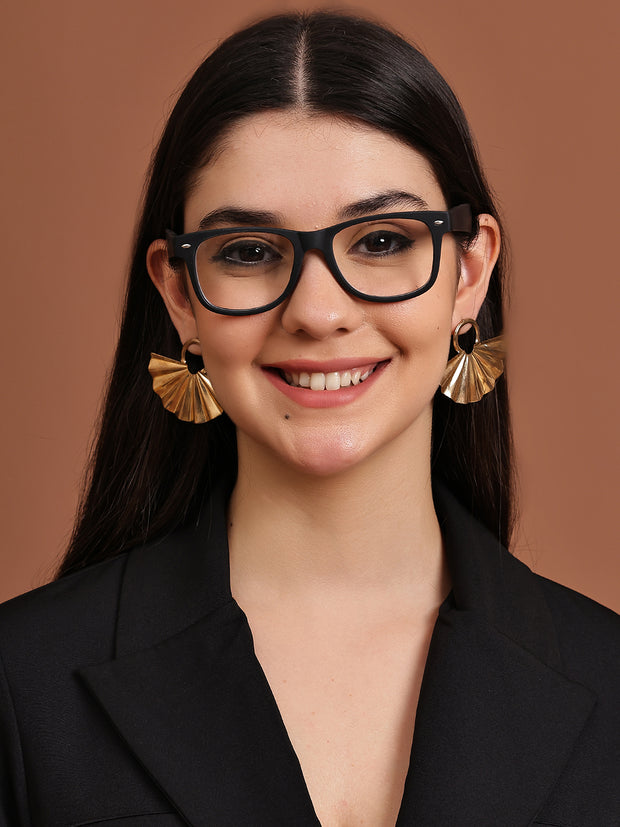 Black Full Rim Square Eyeglasses for Men & Women