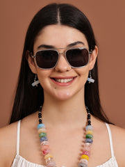 Silver Square UV-Protected Sunglasses
