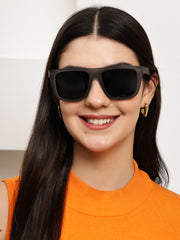 Grey Square Sunglasses with UV Protection