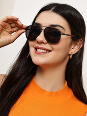 Stylish Unisex Black Aviator Sunglasses