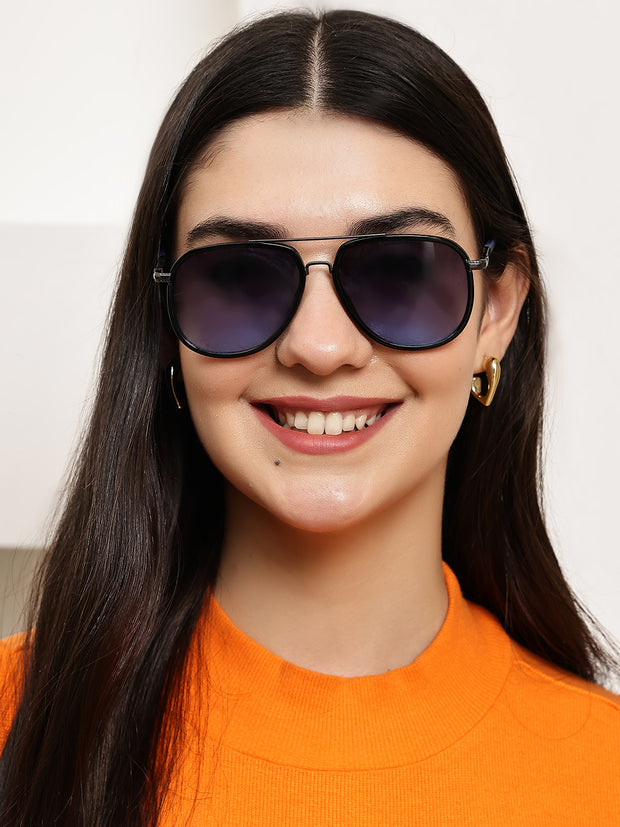Stylish Unisex Blue Aviator Sunglasses