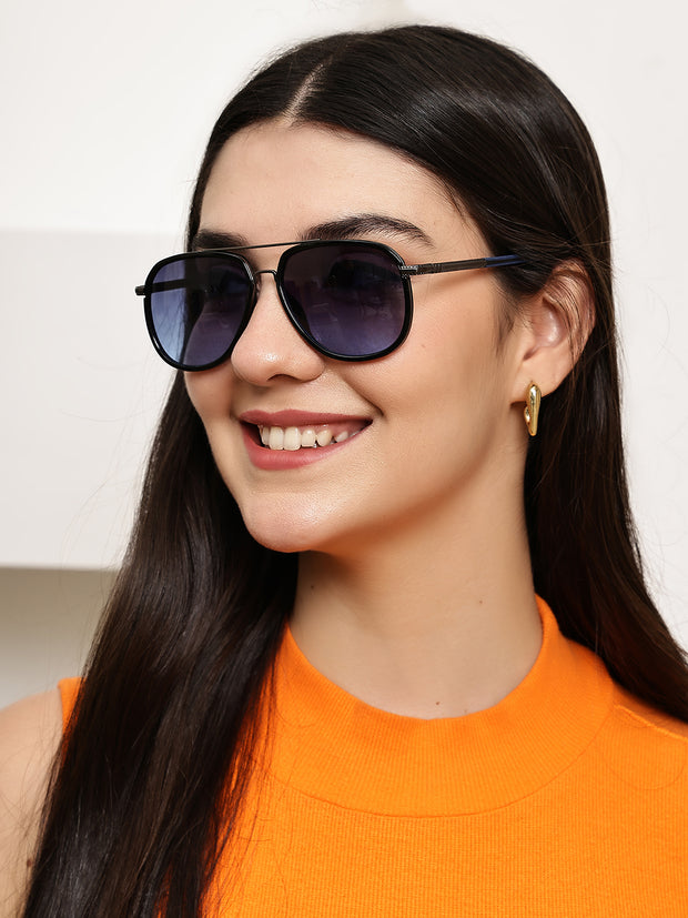 Stylish Unisex Blue Aviator Sunglasses