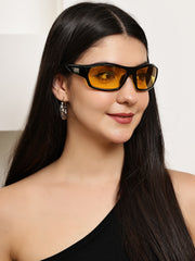 Night Vision Yellow Lens Driving Sunglasses For Unisex