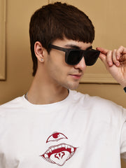 Grey Square Sunglasses with UV Protection