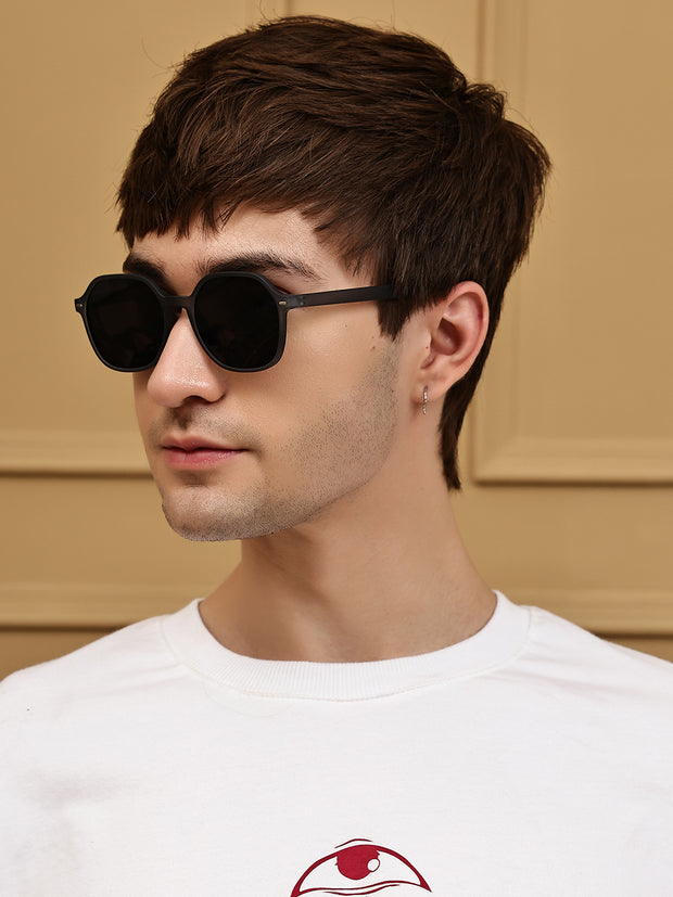 Classic Grey UV-Protected Gradient Square Sunglasses for Unisex
