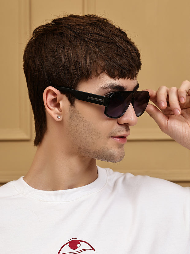 Unisex Blue Square Sunglasses with UV Protection