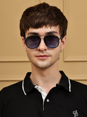 Stylish Unisex Blue Aviator Sunglasses