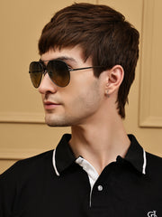 Unisex Green Polorized Aviator Sunglasses