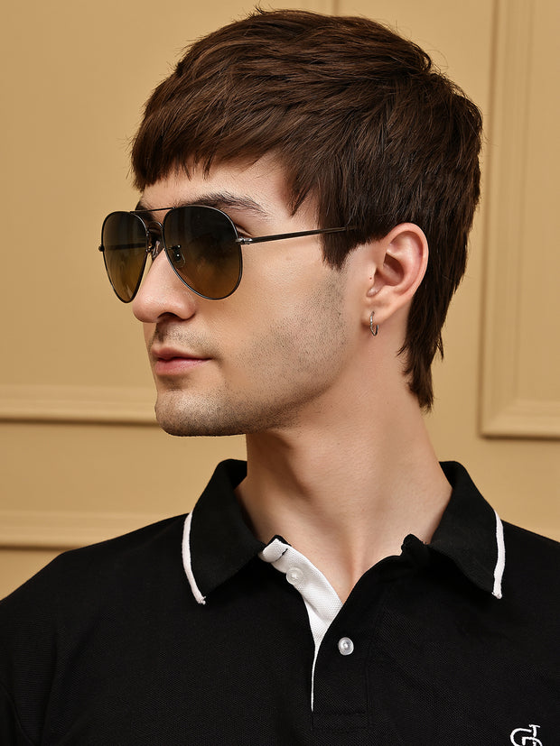 Unisex Green Polorized Aviator Sunglasses