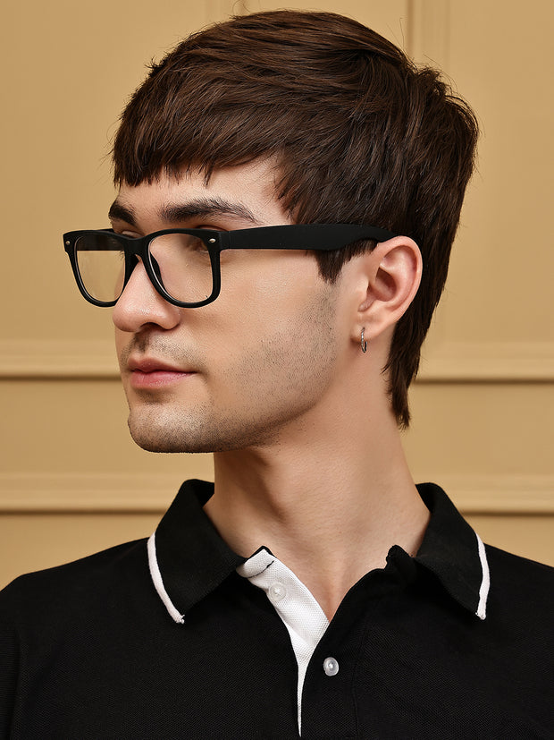 Black Full Rim Square Eyeglasses for Men & Women