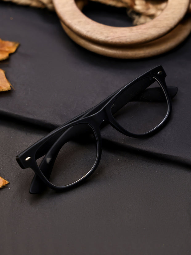 Black Full Rim Square Eyeglasses for Men & Women