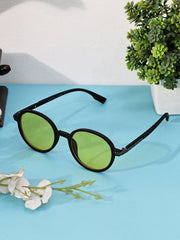 Unisex Yellow Round Sunglasses with UV Protection