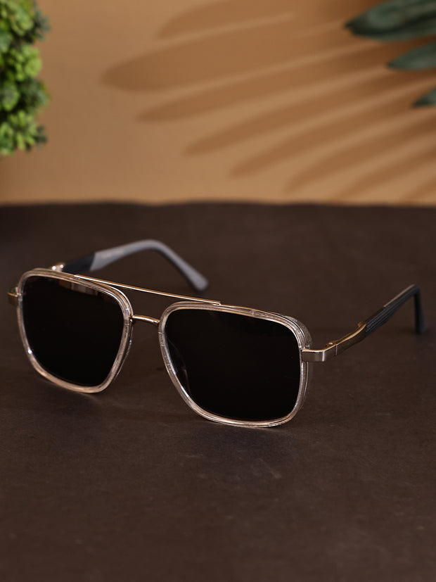 Silver Square UV-Protected Sunglasses