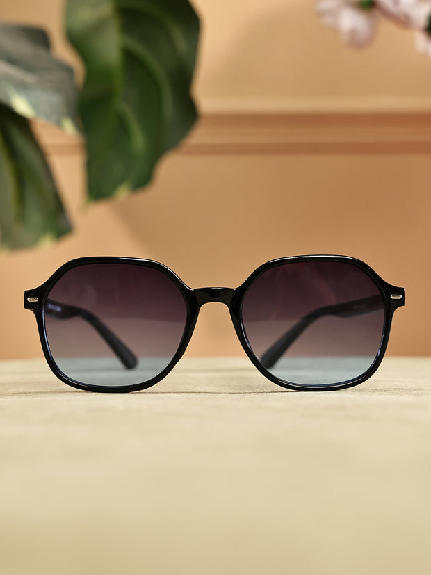 Classic Blue UV-Protected Gradient Square Sunglasses for Unisex