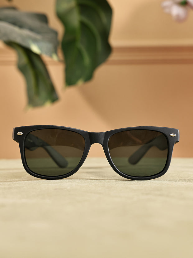 Classic Green Wayfarer UV-Protected Sunglasses for Men & Women