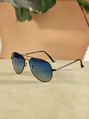 Unisex Blue Aviator Sunglasses