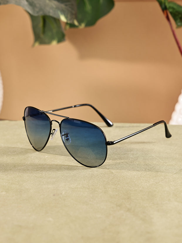 Unisex Blue Aviator Sunglasses