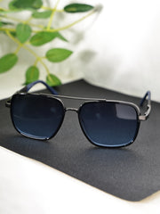 Blue & Black Square UV-Protected Sunglasses