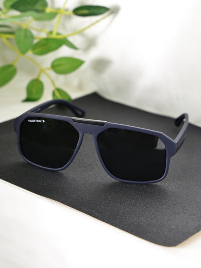 Blue Aviator Square Polarized Sunglasses for Men & Women