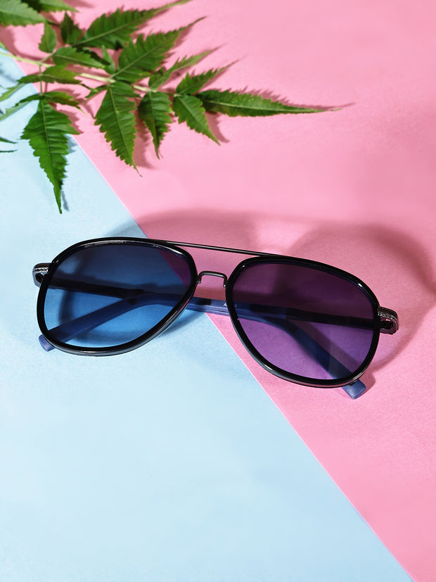 Stylish Unisex Blue Aviator Sunglasses
