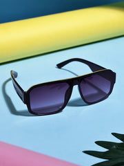 Unisex Blue Square Sunglasses with UV Protection