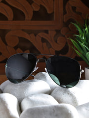 Unisex Green Polorized Aviator Sunglasses