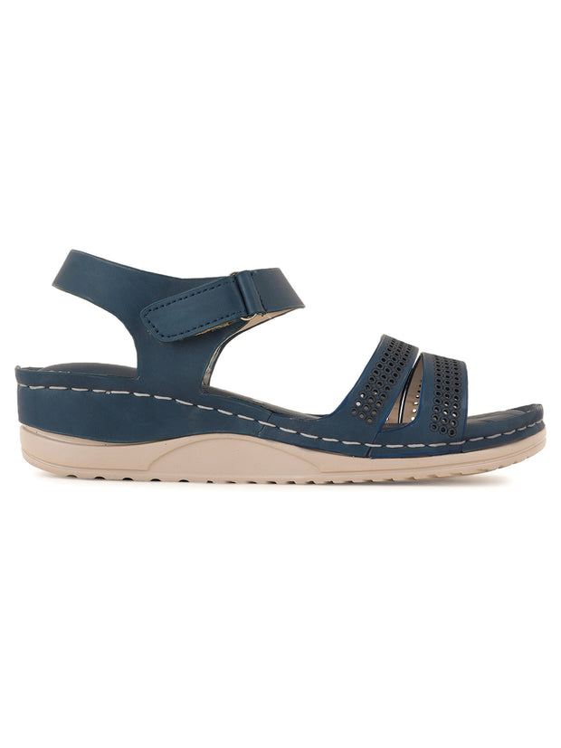 Get Glamr Women Blue Comfort Sandals