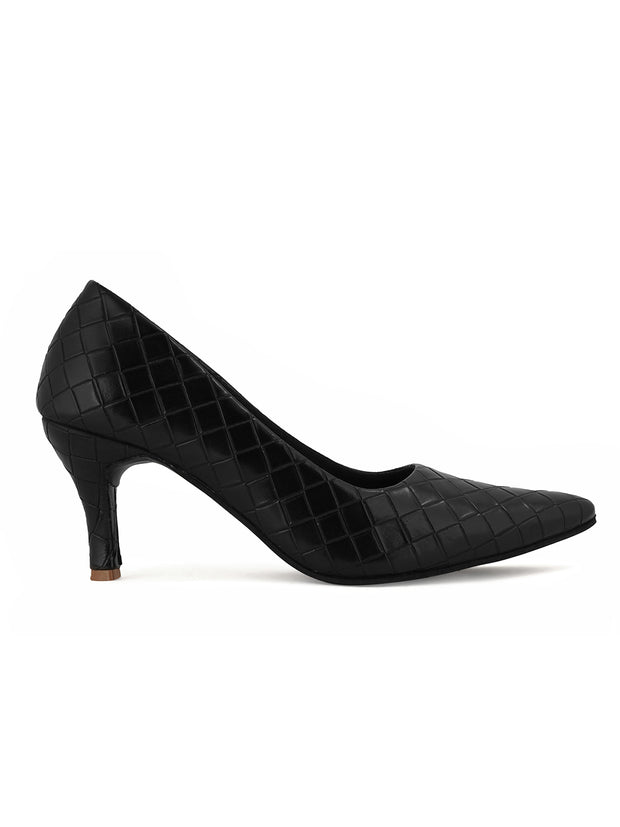 Women Stylish Black Stilettos Pumps