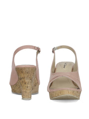 Women Pink Solid Wedge Sandals