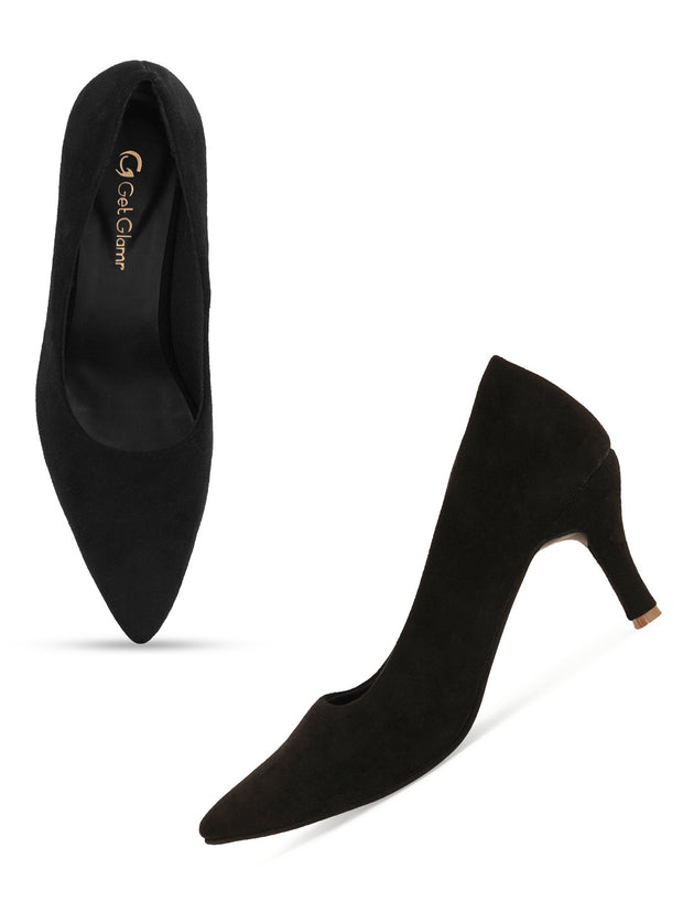 Women Stylish Black Stilettos Pumps