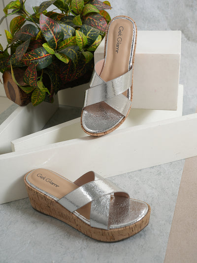 Get Glamr Metallic Mules