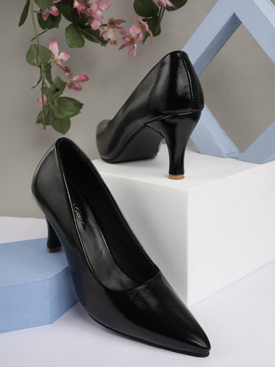 Women Stylish Black Stilettos Pumps