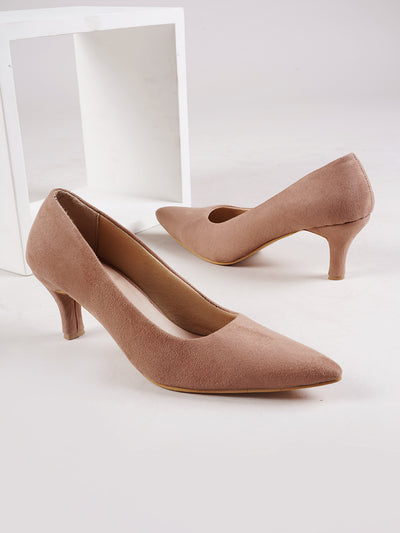 Women Stylish Nude Stilettos Pumps