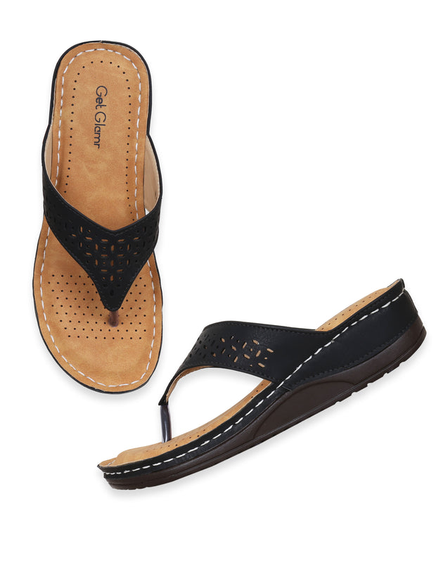 Women Black Solid Open Toe Platform Sandals