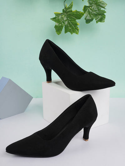 Women Stylish Black Stilettos Pumps