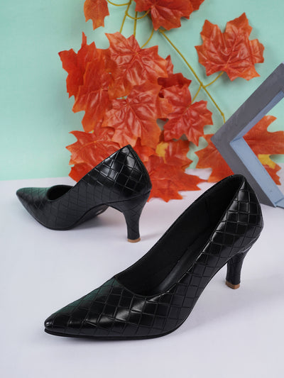 Women Stylish Black Stilettos Pumps