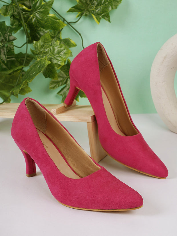 Women Stylish Pink Stilettos Pumps