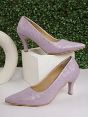 Women Stylish Purple Stilettos Pumps