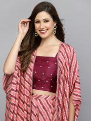 Get Glamr Designer Co-Ord Set with Cape.