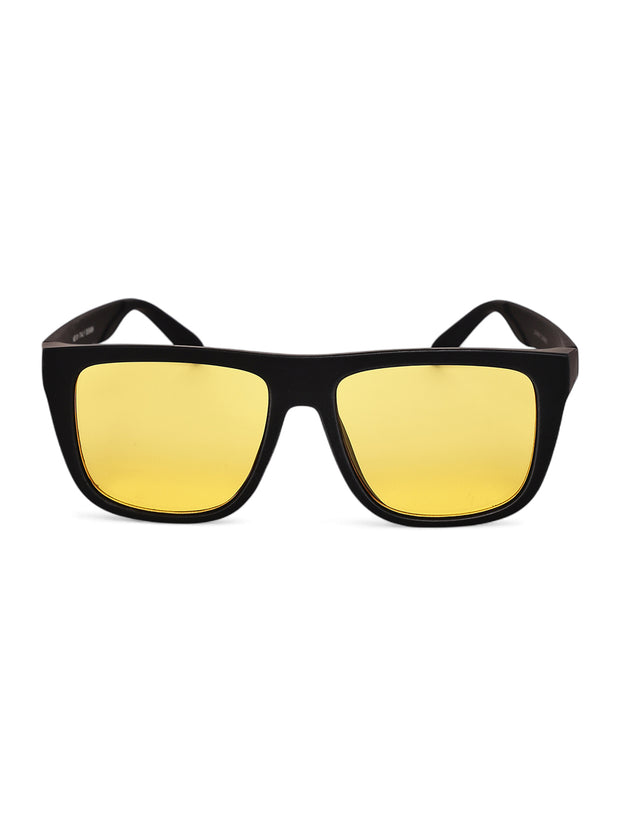 Yellow Square Sunglasses with UV Protection