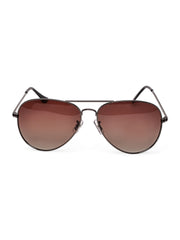 Unisex Brown Polorized Aviator Sunglasses
