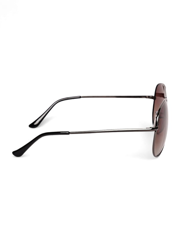 Unisex Brown Polorized Aviator Sunglasses