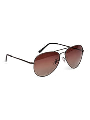 Unisex Brown Polorized Aviator Sunglasses