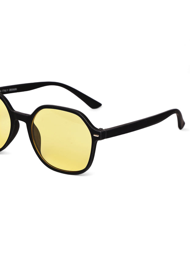 Classic Yellow UV-Protected Gradient Square Sunglasses for Unisex