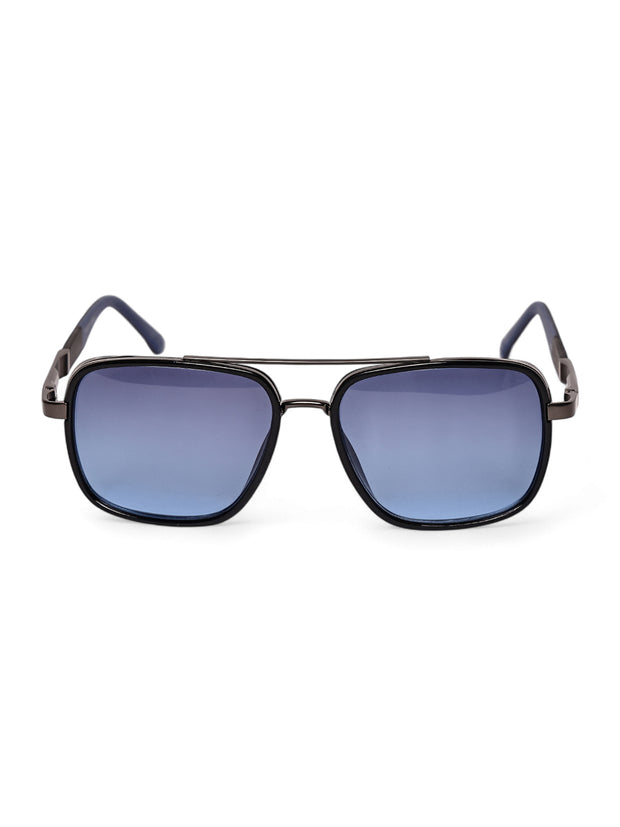 Blue & Black Square UV-Protected Sunglasses
